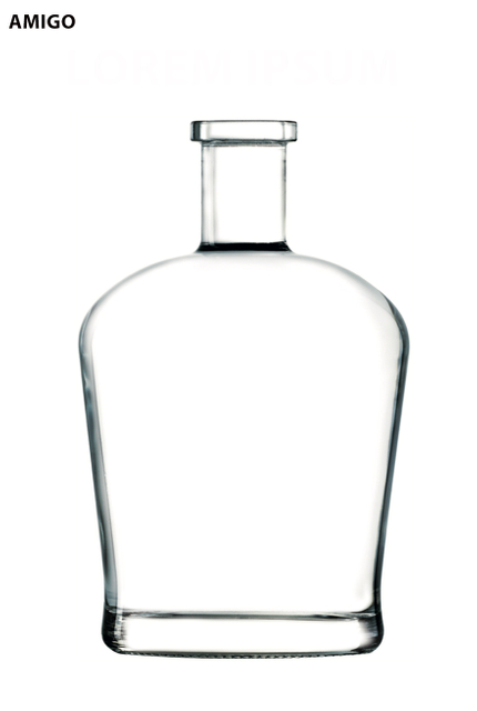 750 ml Glasflasche mit Glasverschluss für Rum, Whiskey