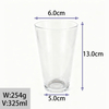 Umweltfreundlicher Highball-Wasserbecher aus Glas, 330 ml