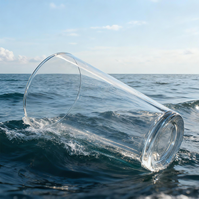 Umweltfreundlicher Highball-Wasserbecher aus Glas, 330 ml