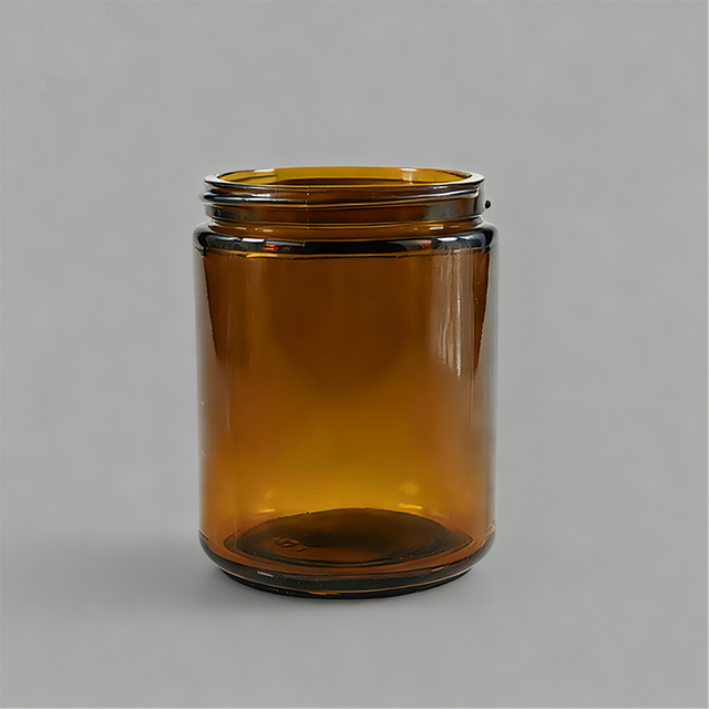  Klassischer Kerzenhalter aus Glas in Teefarbe mit Deckel, Weihnachtsdekoration, Geschenk