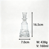 Pyramidenförmige Klarglasflasche mit Spezialstopfen, Parfüm, Kosmetik, Chemikalien, Glaswaren